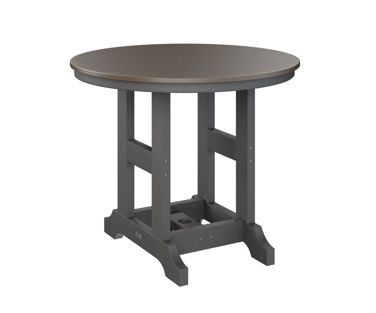 Garden Classic 38" Round Table Dining Height Hammered Top