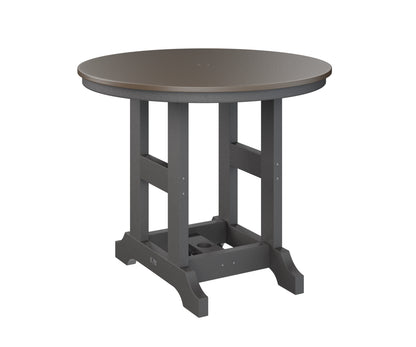 Garden Classic 38" Round Table Dining Height Hammered Top