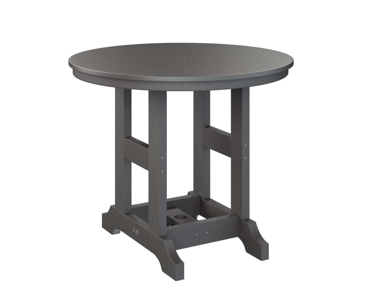 Garden Classic 38" Round Table Dining Height Hammered Top