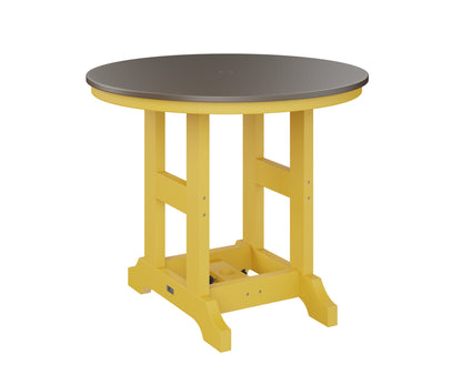Garden Classic 38" Round Table Dining Height Hammered Top