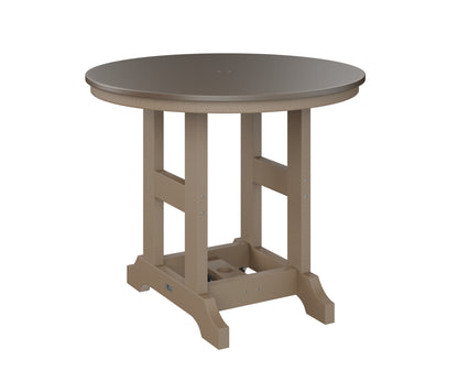 Garden Classic 38" Round Table Dining Height Hammered Top