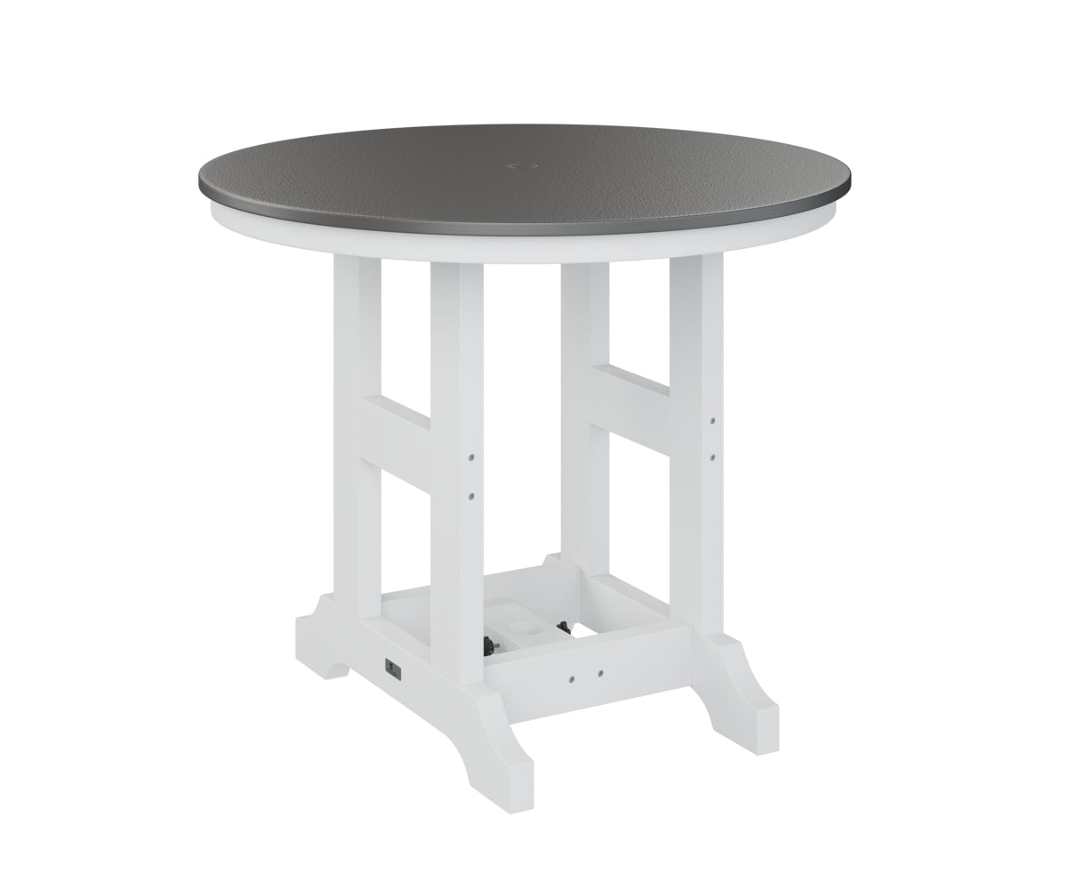 Garden Classic 38" Round Table Dining Height Hammered Top