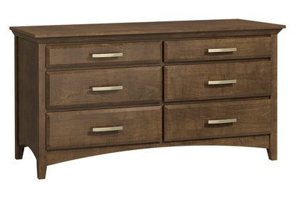 SFC Amish Windham Low Six Drawer Dresser
