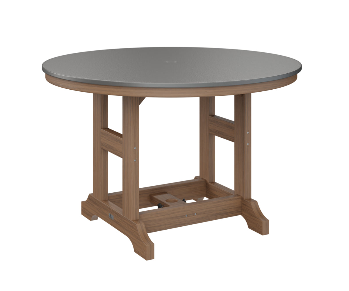 Garden Classic 48" Round Table Dining Height Hammered Top