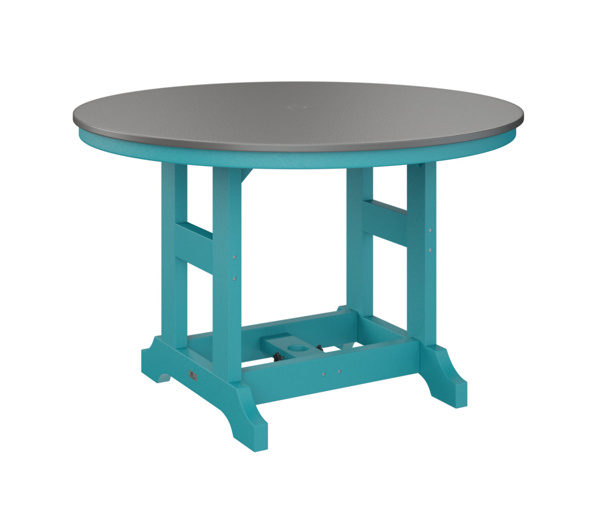 Garden Classic 48" Round Table Dining Height Hammered Top