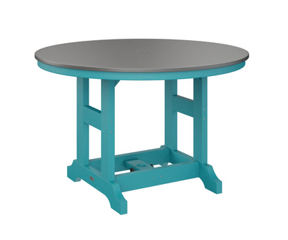 Garden Classic 48" Round Table Dining Height Hammered Top