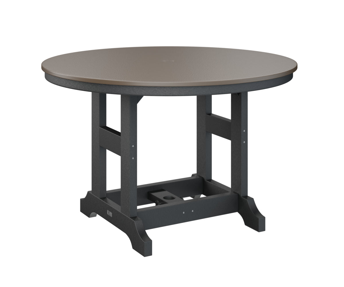 Garden Classic 48" Round Table Dining Height Hammered Top
