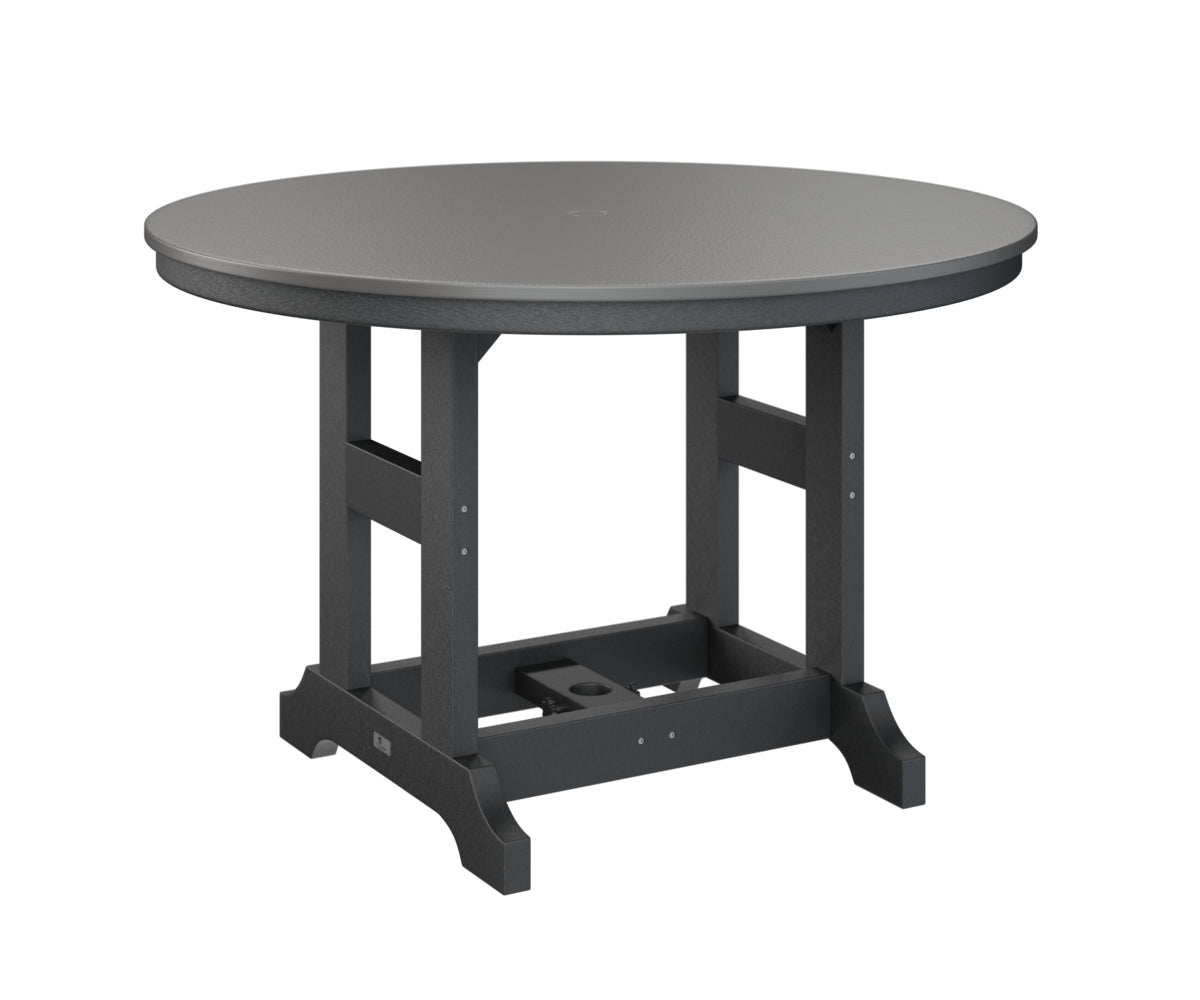 Garden Classic 48" Round Table Dining Height Hammered Top