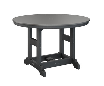 Garden Classic 48" Round Table Dining Height Hammered Top
