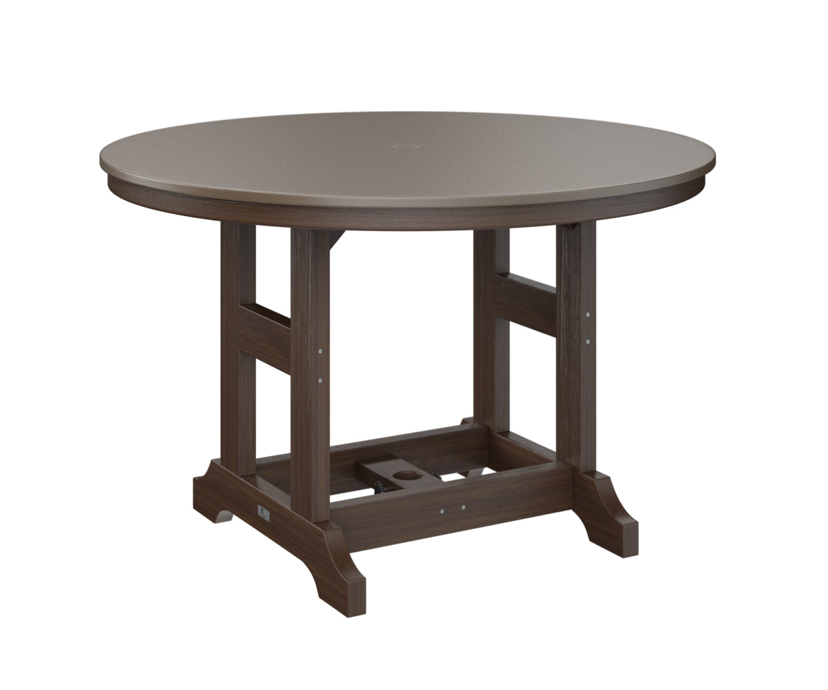 Garden Classic 48" Round Table Dining Height Hammered Top