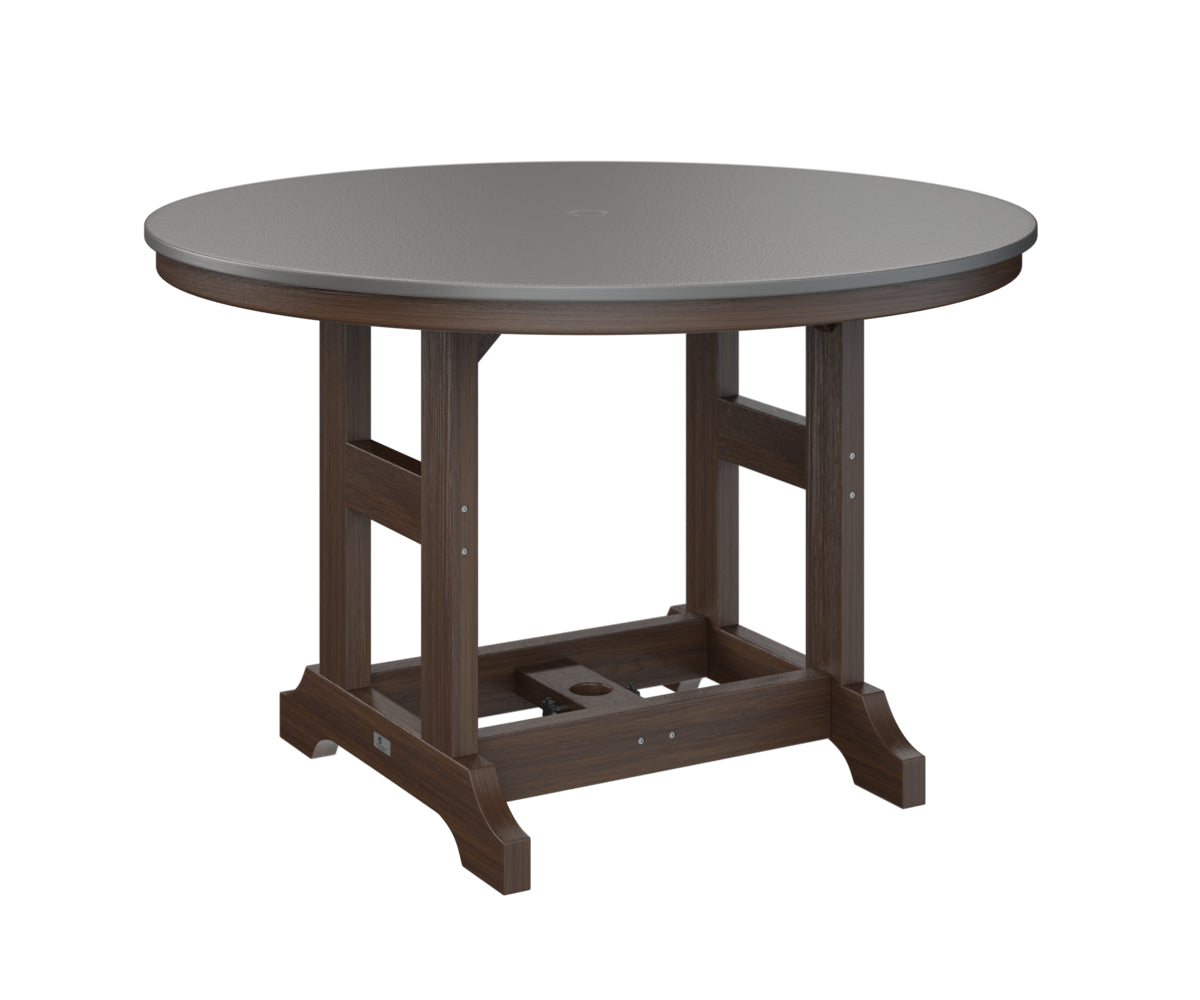 Garden Classic 48" Round Table Dining Height Hammered Top