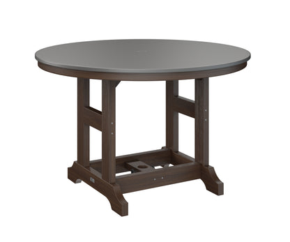 Garden Classic 48" Round Table Dining Height Hammered Top
