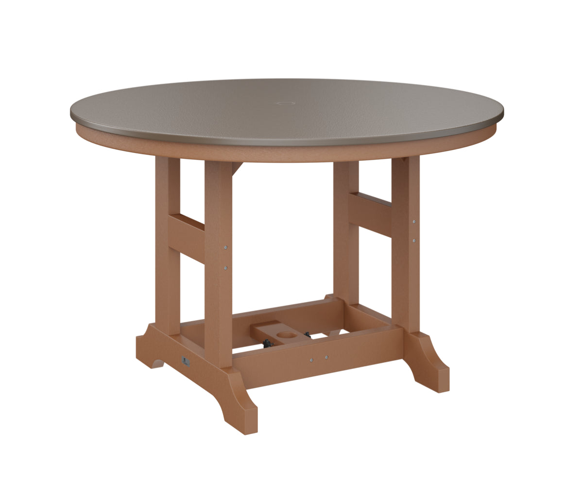 Garden Classic 48" Round Table Dining Height Hammered Top