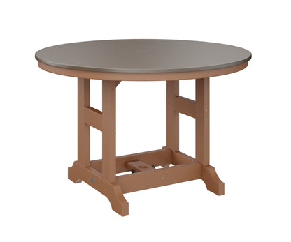 Garden Classic 48" Round Table Dining Height Hammered Top