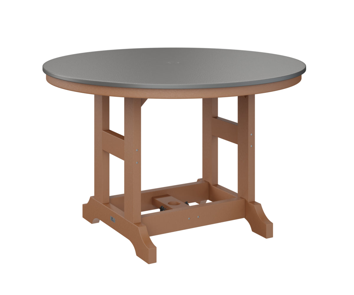 Garden Classic 48" Round Table Dining Height Hammered Top