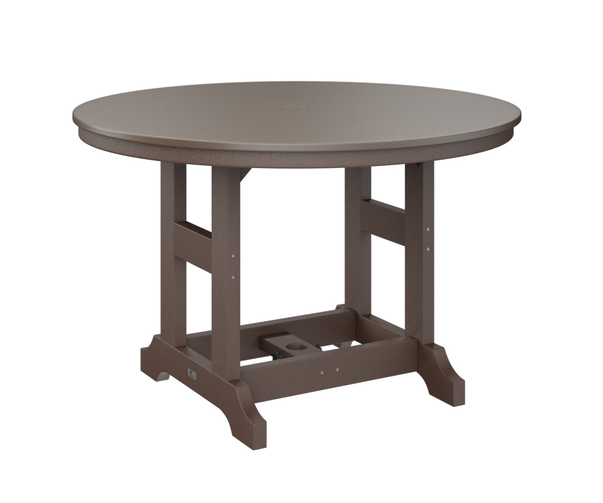 Garden Classic 48" Round Table Dining Height Hammered Top