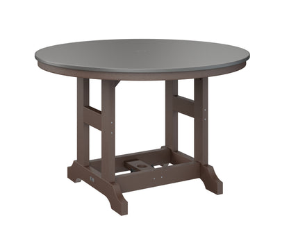 Garden Classic 48" Round Table Dining Height Hammered Top