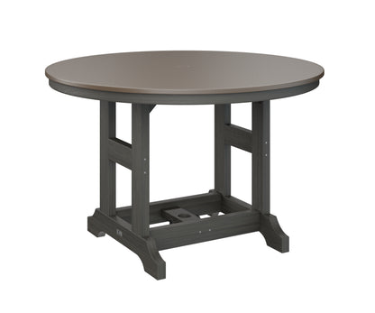 Garden Classic 48" Round Table Dining Height Hammered Top