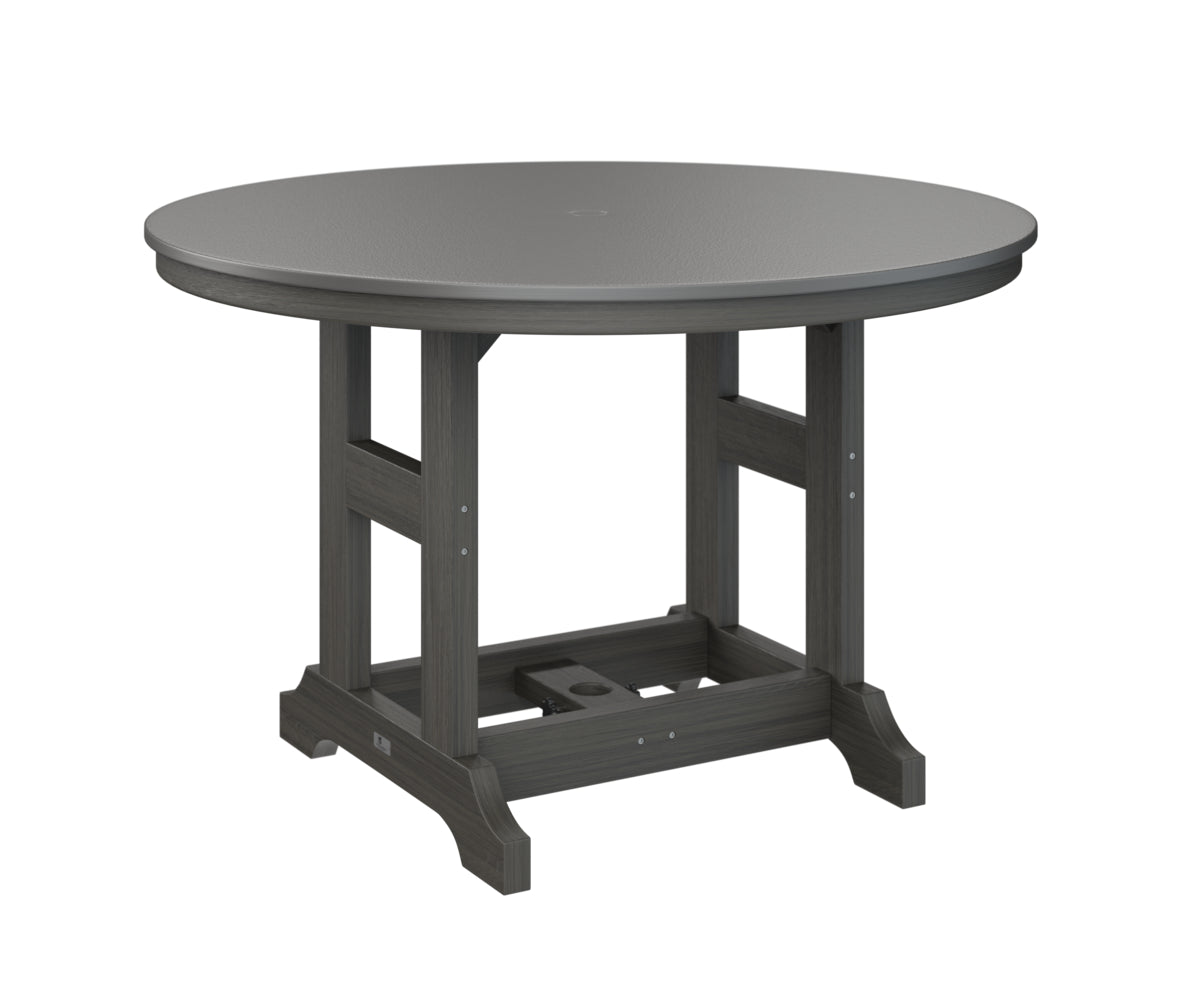 Garden Classic 48" Round Table Dining Height Hammered Top