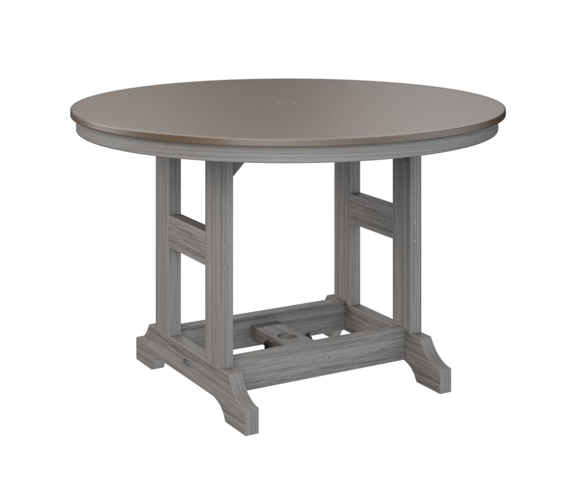 Garden Classic 48" Round Table Dining Height Hammered Top
