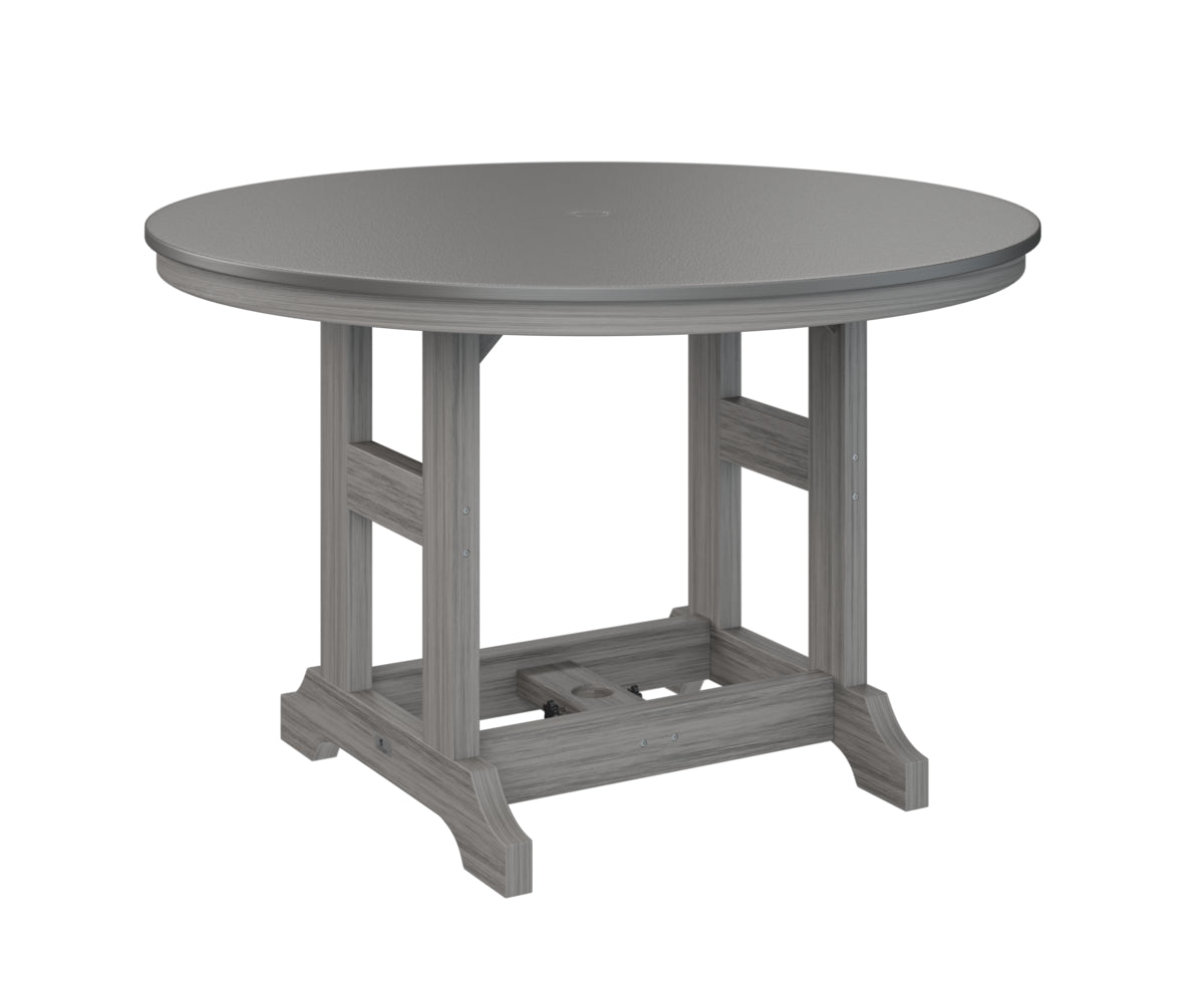 Garden Classic 48" Round Table Dining Height Hammered Top