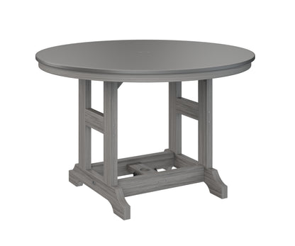 Garden Classic 48" Round Table Dining Height Hammered Top