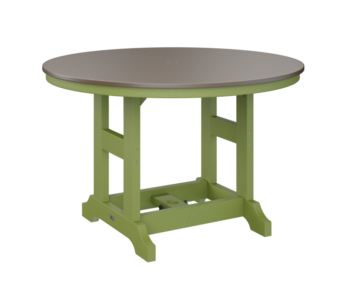 Garden Classic 48" Round Table Dining Height Hammered Top