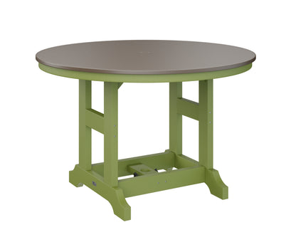 Garden Classic 48" Round Table Dining Height Hammered Top