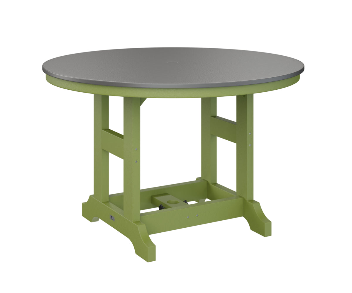 Garden Classic 48" Round Table Dining Height Hammered Top