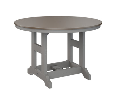 Garden Classic 48" Round Table Dining Height Hammered Top