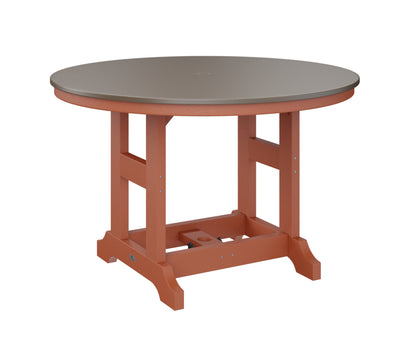 Garden Classic 48" Round Table Dining Height Hammered Top