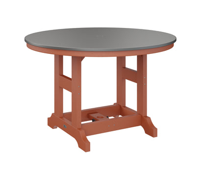 Garden Classic 48" Round Table Dining Height Hammered Top