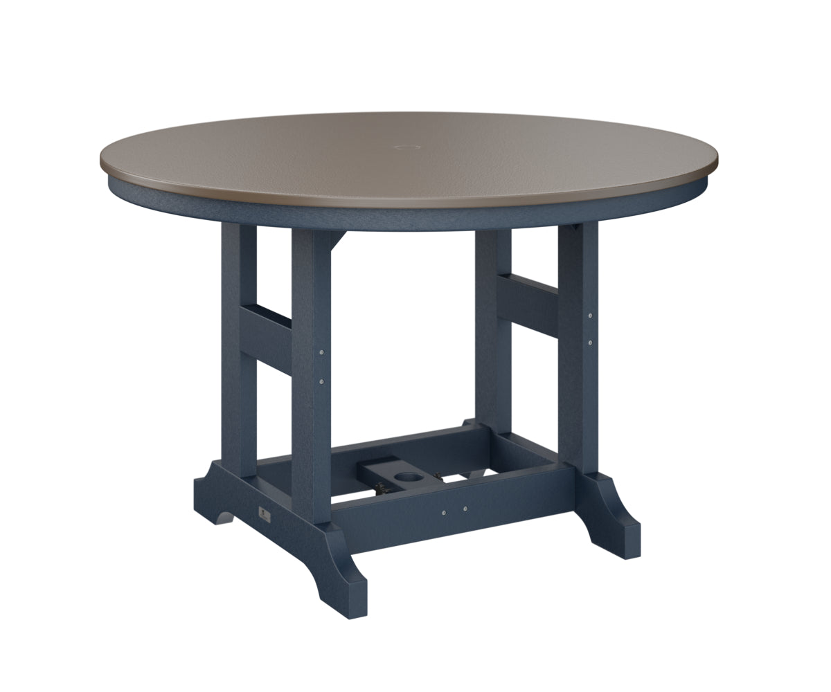 Garden Classic 48" Round Table Dining Height Hammered Top