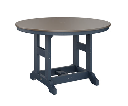 Garden Classic 48" Round Table Dining Height Hammered Top