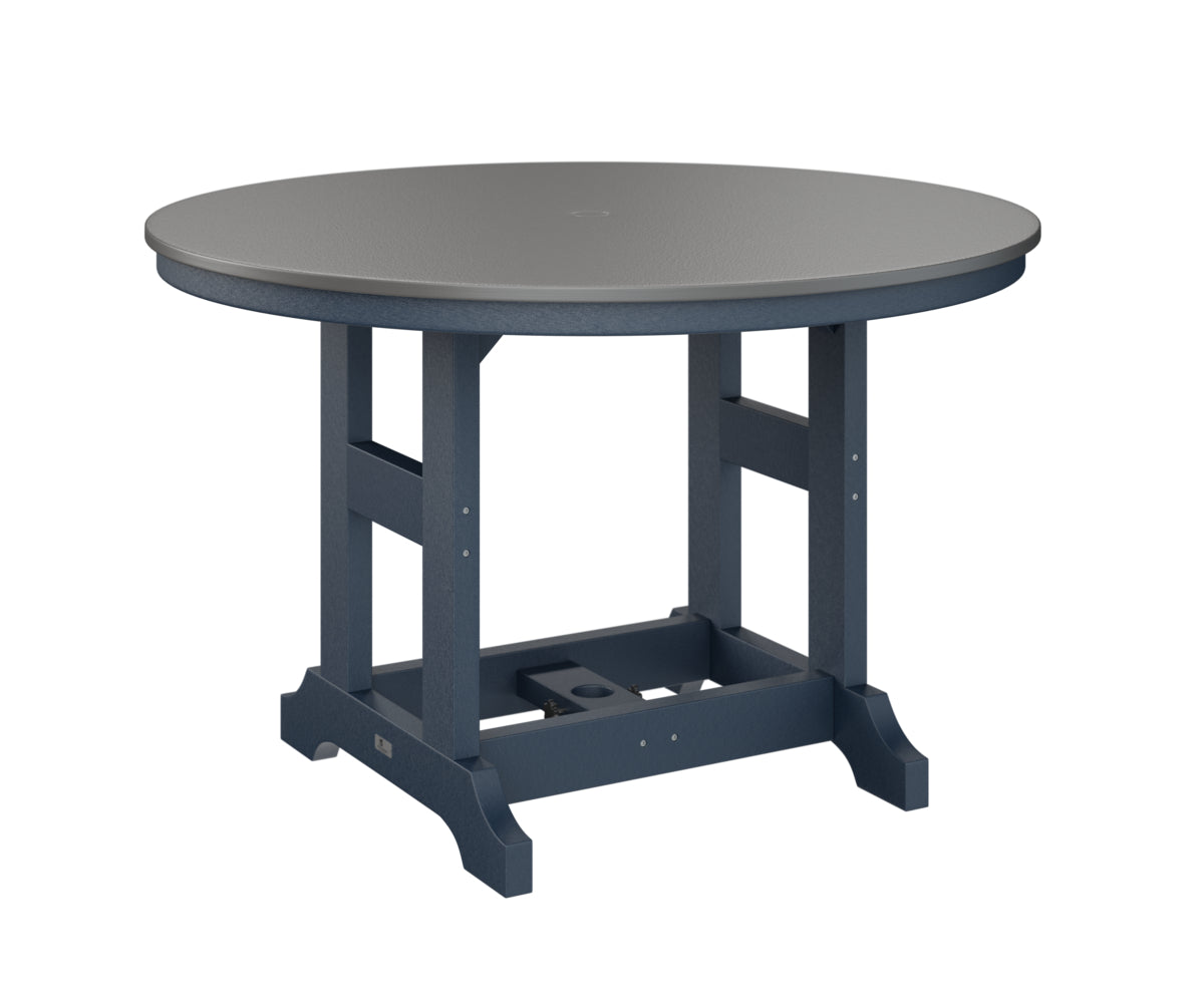 Garden Classic 48" Round Table Dining Height Hammered Top