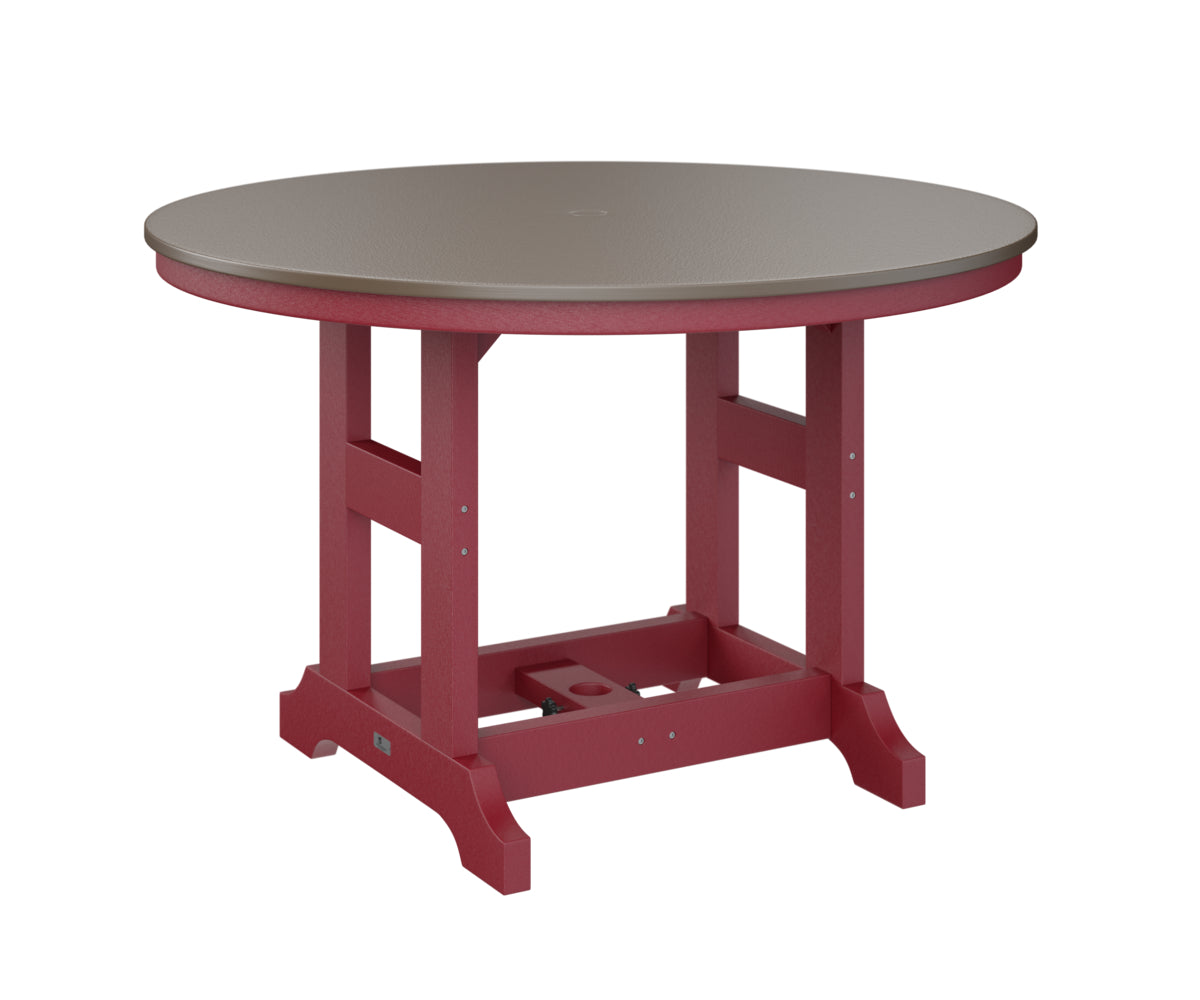 Garden Classic 48" Round Table Dining Height Hammered Top