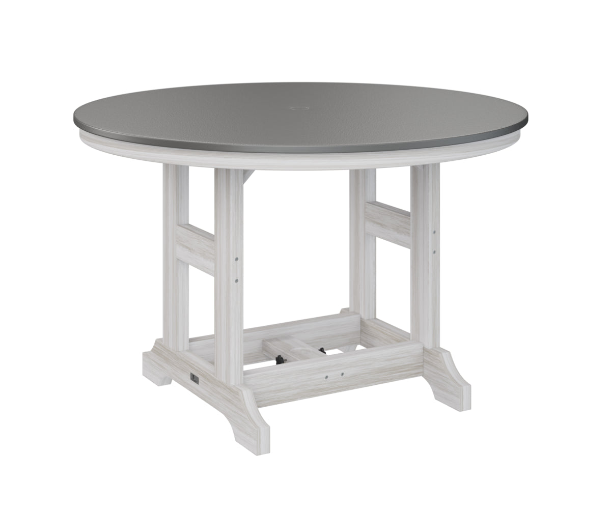 Garden Classic 48" Round Table Dining Height Hammered Top