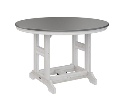 Garden Classic 48" Round Table Dining Height Hammered Top