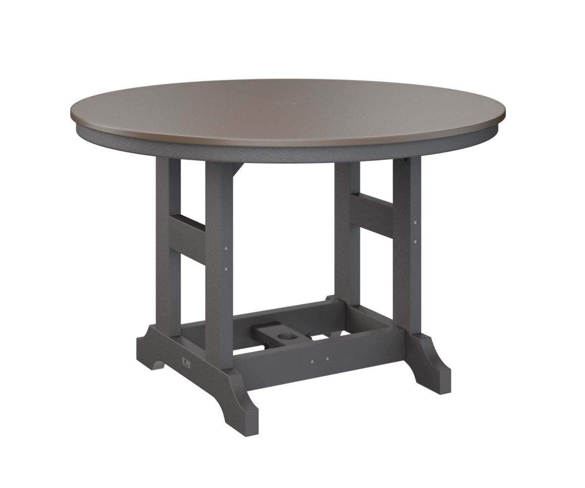 Garden Classic 48" Round Table Dining Height Hammered Top