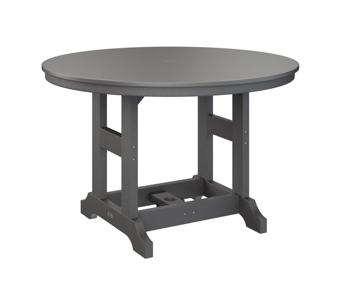 Garden Classic 48" Round Table Dining Height Hammered Top