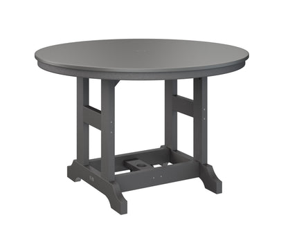 Garden Classic 48" Round Table Dining Height Hammered Top