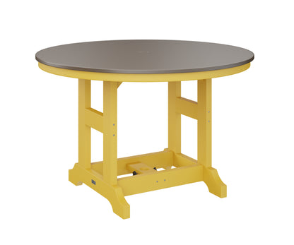 Garden Classic 48" Round Table Dining Height Hammered Top