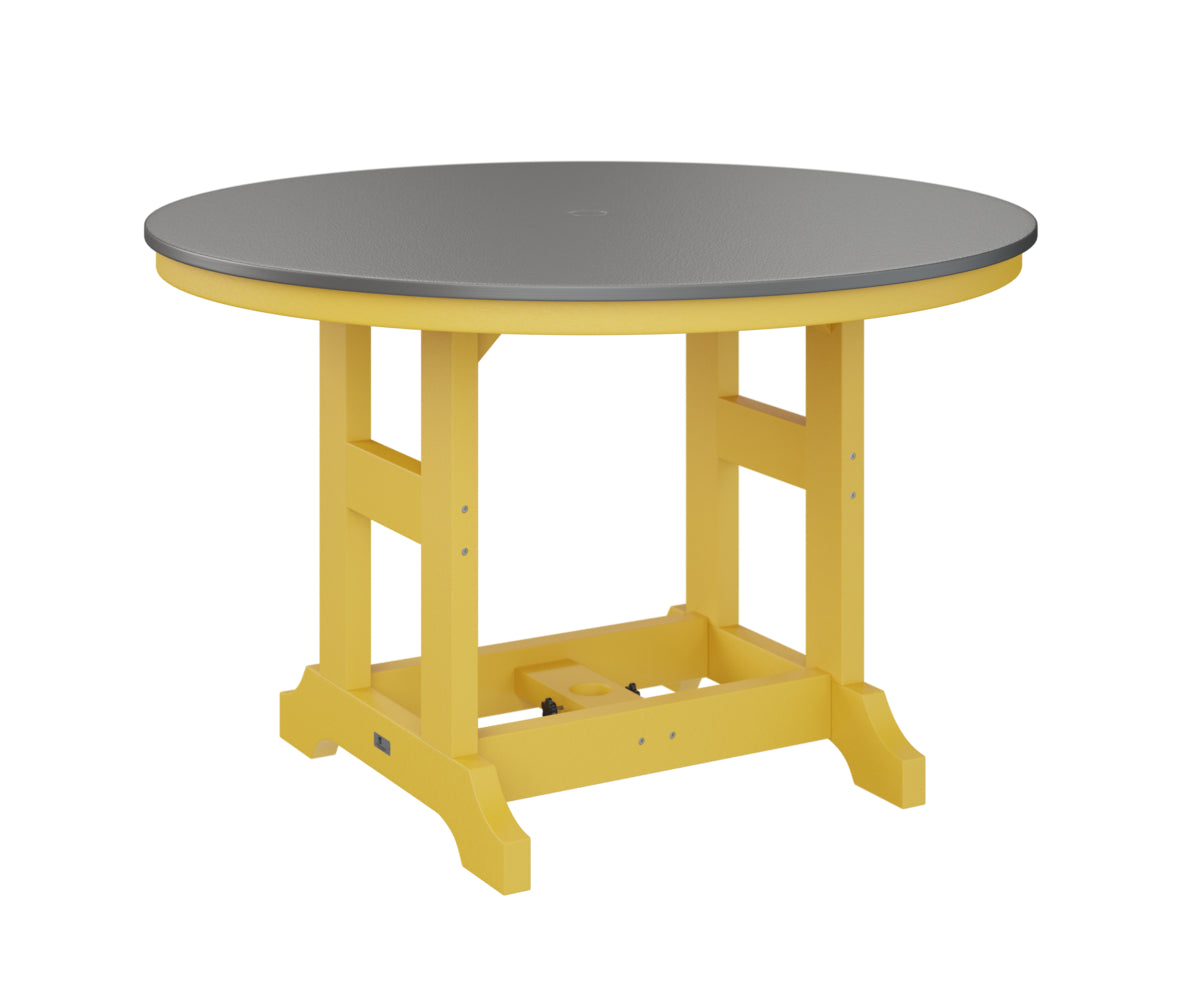 Garden Classic 48" Round Table Dining Height Hammered Top