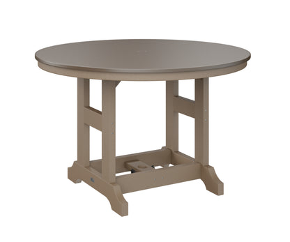 Garden Classic 48" Round Table Dining Height Hammered Top