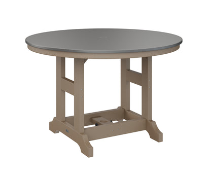 Garden Classic 48" Round Table Dining Height Hammered Top