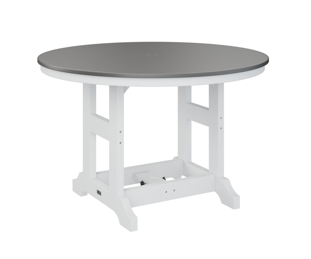 Garden Classic 48" Round Table Dining Height Hammered Top