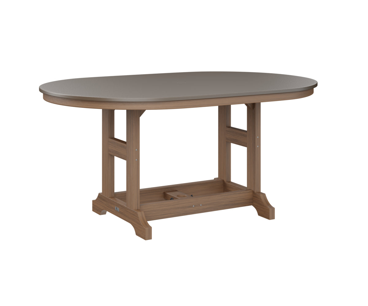 Garden Classic 44" x 64" Oblong Table Bar Height Hammered Top