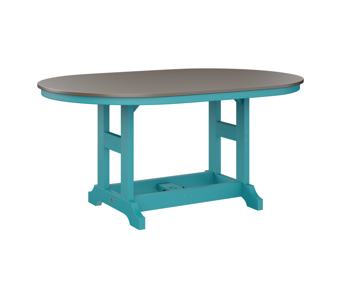 Garden Classic 44" x 64" Oblong Table Bar Height Hammered Top