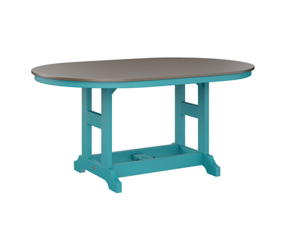 Garden Classic 44" x 64" Oblong Table Bar Height Hammered Top