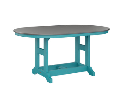 Garden Classic 44" x 64" Oblong Table Bar Height Hammered Top
